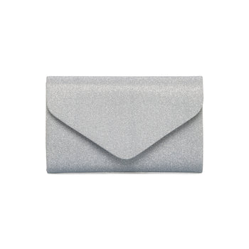 Clutch argento con glitter da donna Lora Ferres, Borse e accessori Donna, SKU b514000327, Immagine 0